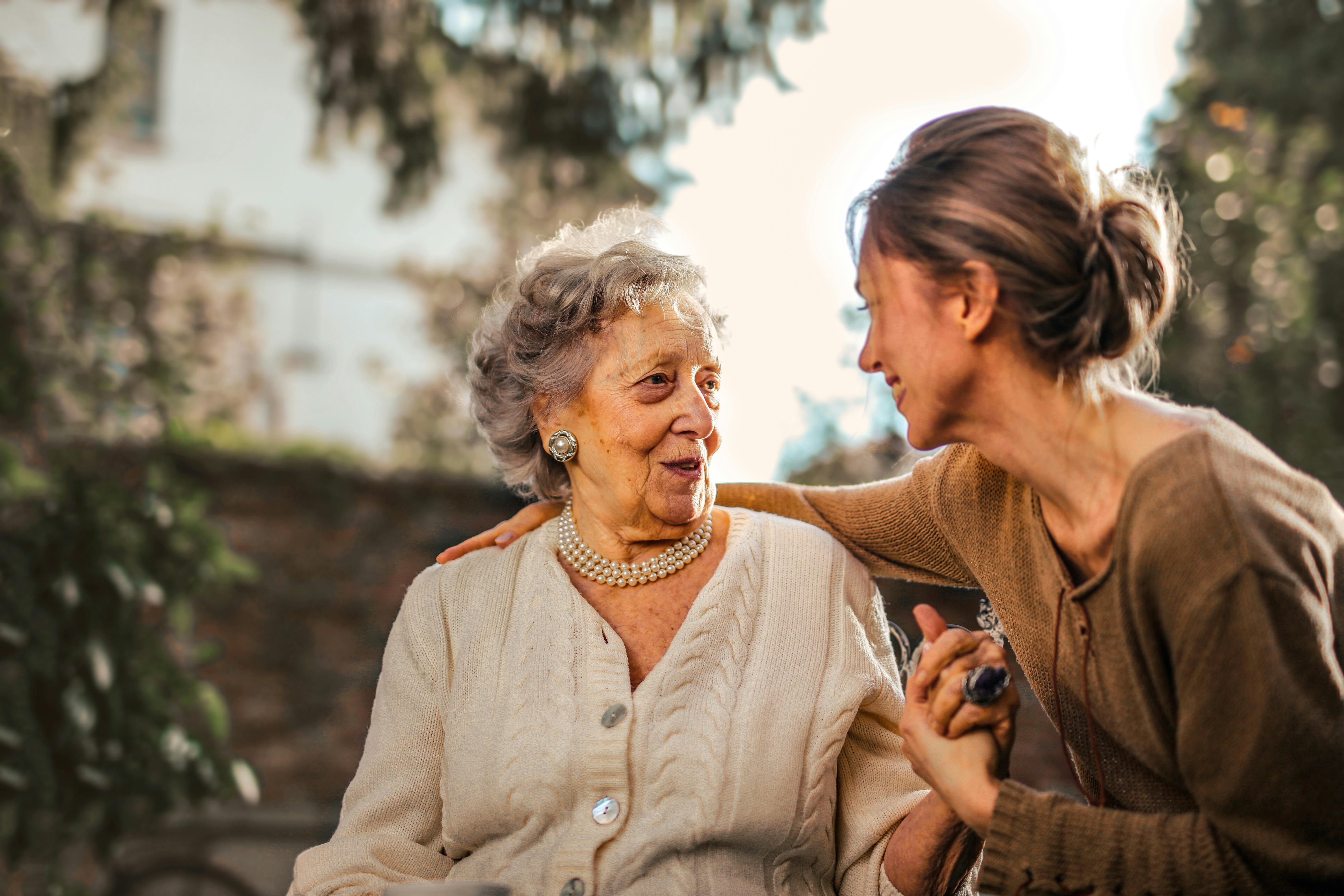 Senior receiving dental care from dentist